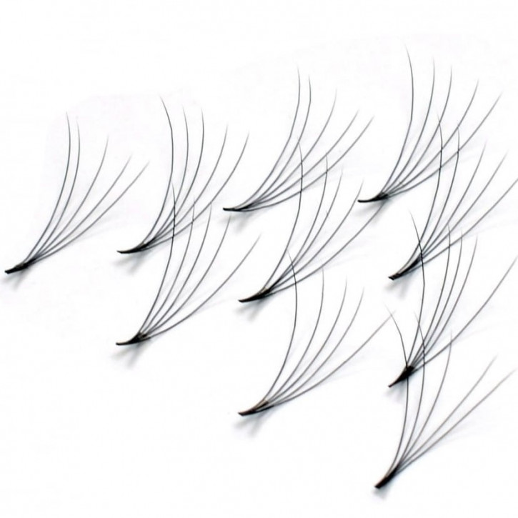 120 Flare Lashes 5D, ultra-light, knot-free | 0.07mm thin | length 13mm | C-Curl
