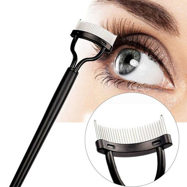 Eyelash Comb Separator with Ergonomically Bent Stainless Steel Tips